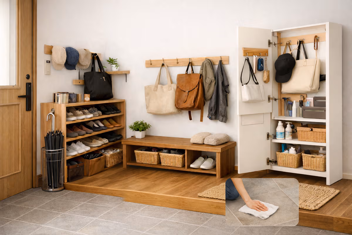 玄関がすっきり片付くコツ｜狭くても大丈夫！収納アイデアと掃除法