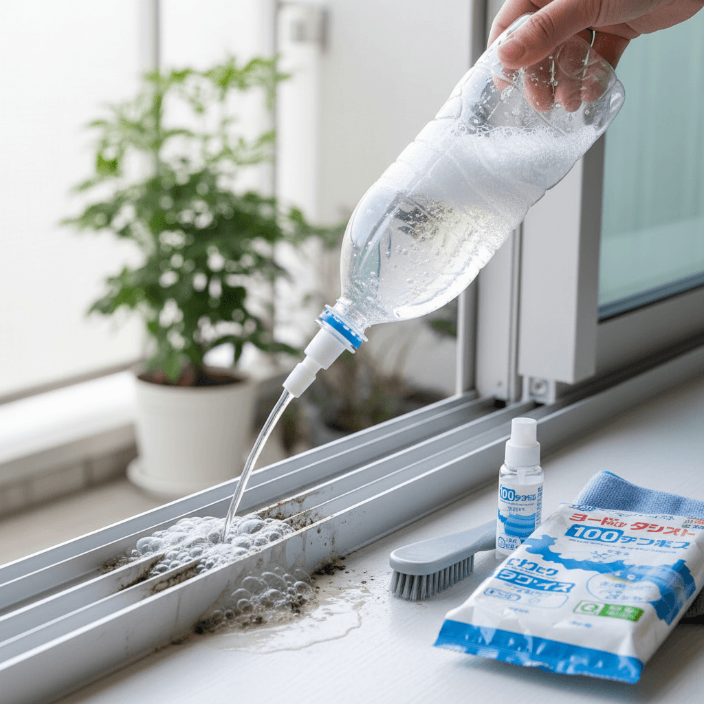 窓サッシ掃除は100均ペットボトルで完結!放置で汚れが落ちる究極ガイド